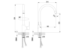Смеситель для кухонной мойки Lemark plus Factor хром (LM1605C) - 2