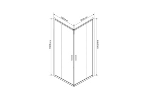 Душевой уголок Vincea Garda 90x80 профиль черный стекло тонированное - 3