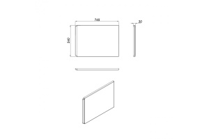 Панель для ванны боковая VIRGO 75 - 3