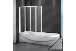 Шторка на ванну Cezares Relax V-4-90/140-P-Bi-L стекло punto