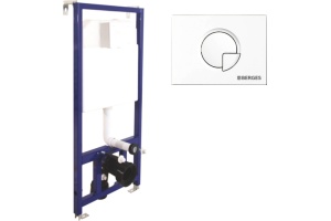 Система инсталляции для унитазов Berges Wasserhaus Novum с кнопкой смыва, белая 040221