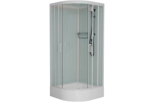Душевая кабина Frank 100х100 белая стекло прозрачное