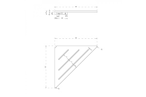 Угловая полка для ванной комнаты Abber Stein белая - 2