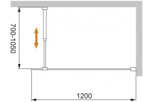 Душевая перегородка Cezares Liberta-L-1-120-C-Cr - 3