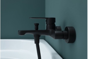 AF300-20B Aquanet Passion, смеситель для ванны, черн.мат (243295) - 2