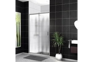 Душевая дверь в нишу BelBagno Uno 120х195 профиль хром стекло рифленое - 2