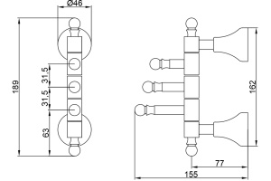 Полотенцедержатель Veragio Gialetta VR.GIL-6435.CR хром - 3