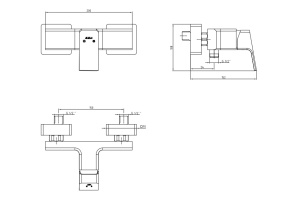 Смеситель для душа E.C.A. Tiera 102154024C1EX черный матовый - 2
