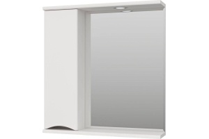 Зеркало-шкаф Misty Атлантик 70 L белый с подсветкой