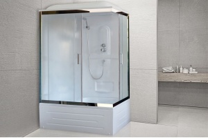 Душевая кабина Royal Bath BP 120х80 L профиль белый стекло матовое - 2