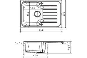 Мойка кухонная Florentina Таис 760 грей - 2