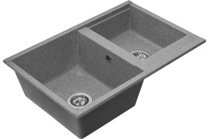 Мойка кухонная AQUATON Делия 78 DBL серая - 2