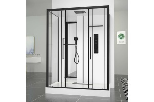 Душевая кабина Black&White Galaxy 160х85 черная с гидромассажем - 2