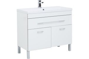 Мебель для ванной Aquanet Верона 100 белая, 1 ящик, 2 двери - 2