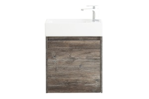 Тумба под раковину Belbagno Kraft Mini 50 L темное дерево - 2