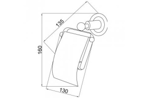 Держатель для туалетной бумаги Boheme Murano хром с черным - 2