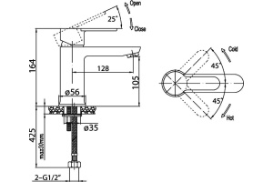 Смеситель BelBagno Tanaro TAN LVM CRM для раковины - 2