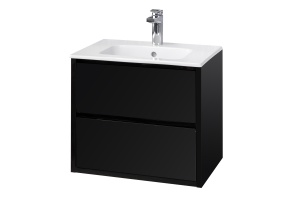 Комплект мебели Aquaton Римини 60 черный глянец - 2