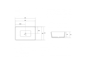 Накладная раковина Abber Rechteck 48 белая - 2