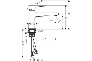 Смеситель Hansgrohe Metropol 74502000 для раковины - 2