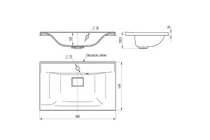Мебельная раковина Vincea 90 белая - 3