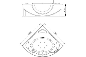 Акриловая ванна Orans OLS-BT65103 150x150 см - 2