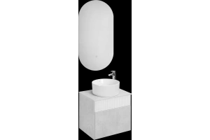 Комплект мебели Aquaton Марбл 60 белый-серый