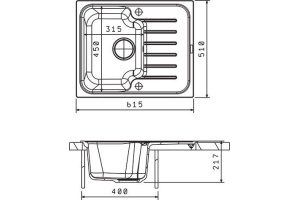 Мойка кухонная Florentina Таис 615 бежевый - 2