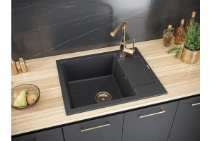 Мойка кухонная Paulmark Optimum 60 черный матовый - 3