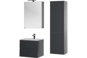 Тумба с раковиной Aquanet Алвита 70 серый антрацит - 3