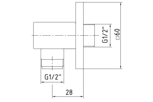 Шланговое подключение E.C.A 102126388C1EX черный матовый - 2