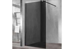 Душевая перегородка Vincea Walk-In 100х200 черный матовый стекло тонированное