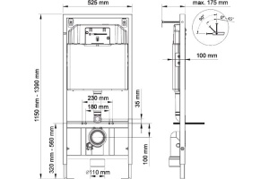 Система инсталляции для унитазов Berges Wasserhaus Novum без кнопки смыва 040000 - 3