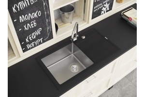 Мойка кухонная Florentina Комби 860 антрацит - 2