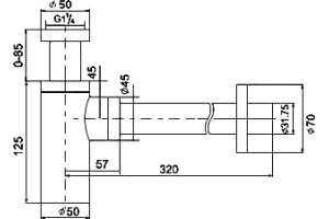 Сифон для раковины Boheme 609-GM gun metall - 2