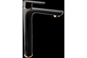 Смеситель для раковины Rav Slezak Vltava черный матовый - золото