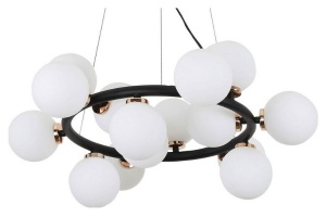 Подвесная люстра LUMINA DECO Marsiada LDP 6033-15 BK+GD