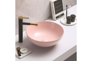 Раковина накладная CeramaLux NC 41.5 см розовый матовый (104MP-3) - 2