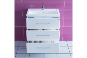 Тумба под раковину напольная Санта Омега 70 белый - 3