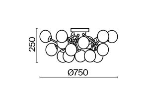 Потолочная люстра Maytoni Dallas MOD545PL-20G - 3