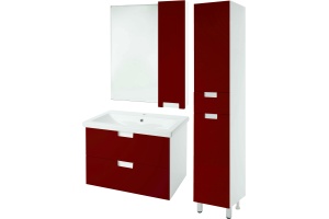 Зеркало-шкаф Bellezza Пегас 80 R, красное - 2
