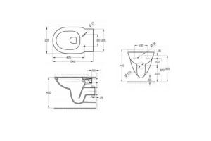 Комплект Roca Debba Round Rimless без клавиши смыва - 2