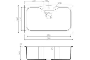 Мойка кухонная Omoikiri Maru 86-СH шампань - 3