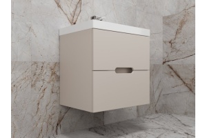 Тумба под раковину Style Line Матис 60 подвесная бежевый - 2