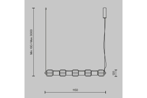 Подвесной светильник Maytoni MOD381PL-L45B3K - 3