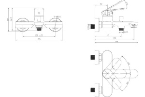 Смеситель BelBagno Ancora ANC VASM CRM для ванны - 2