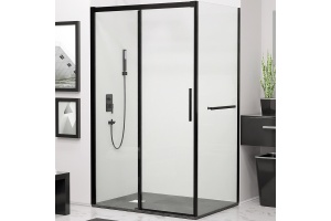 Душевой уголок RGW Leipzig LE-41-1B 180х90 профиль черный стекло прозрачное