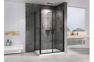 Душевой уголок ABBER Sonnenstrand 100х80 профиль черный (AG04100BC-S80B) - 2