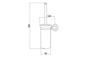 Ершик для унитаза настенный Boheme Murano хром - 2