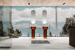 Раковина напольная ABBER Kristall 45 коричневый (AT2702Opal) - 2